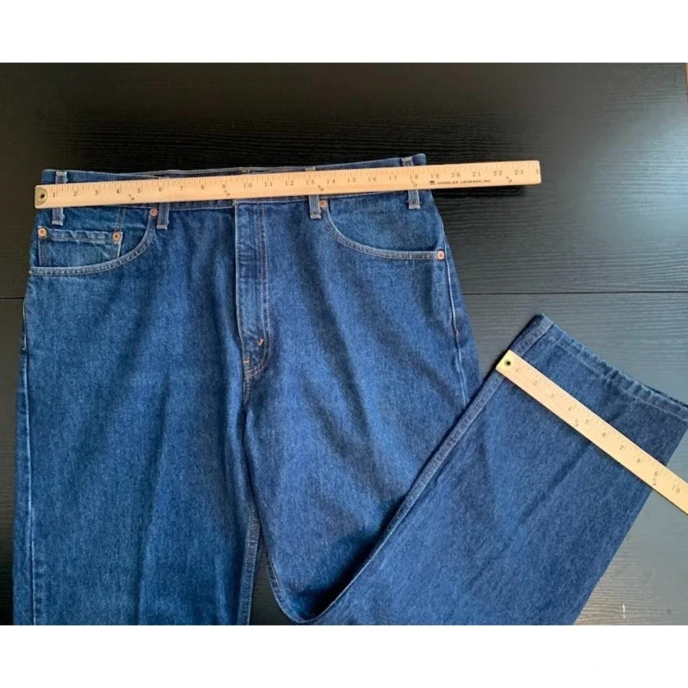 Vintage 90's Levi's 505‎ Regular Fit Straight Leg Blue Denim Jeans Men's 38x30